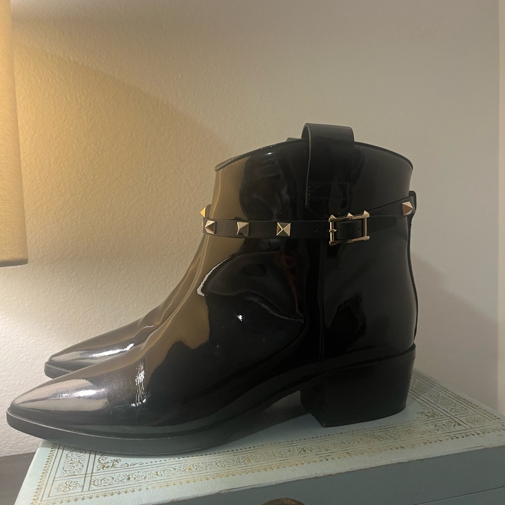 Valentino Garavani Rockstud Beatle Ankle Boots.